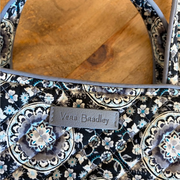 Vera Bradley Black and Gray Patterned Tote - Picture 3 of 6